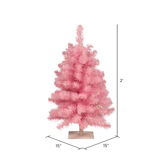 2ft. Unlit Pink Pine Artificial Christmas Tree